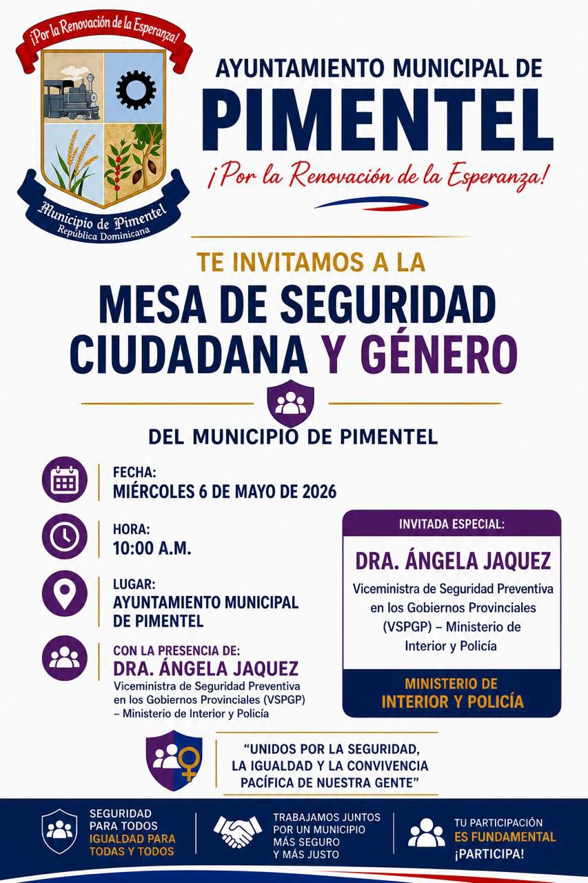 Invitación Mesa de Seguridad y Género